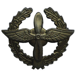 Эмблема петличная ВВС, старого образца, защитная, металл (пара)