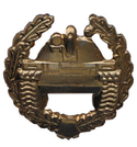 Эмблема петличная Танковые войска, старого образца, золотая, металл (пара)