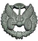 Эмблема петличная Автомобильные войска, старого образца, защитная, металл (пара)