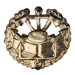 Эмблема петличная Инженерные войска, старого образца, золотая, металл (пара)