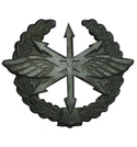 Эмблема петличная Войска связи, старого образца, защитная, металл (пара)
