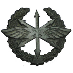 Эмблема петличная Войска связи, старого образца, защитная, металл (пара)