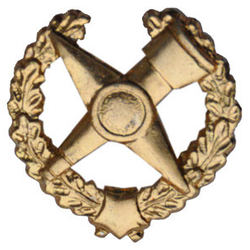 Эмблема петличная Топографическая служба, старого образца, золотая, металл (пара)