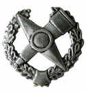 Эмблема петличная Топографическая служба, старого образца, защитная, металл (пара)