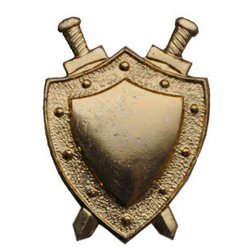 Эмблема петличная Прокуратура РФ, золотая, металл (пара)