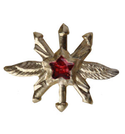 Эмблема петличная СА Войска связи, золотая, металл (пара)