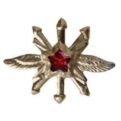 Эмблема петличная СА Войска связи, золотая, металл (пара)
