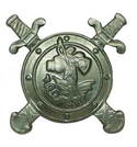 Эмблема петличная Полиция, защитная, металл (пара)
