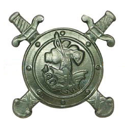 Эмблема петличная Полиция, защитная, металл (пара)