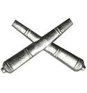 Эмблема петличная РВиА, нового образца, серебряная, металл (пара)