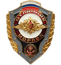 Значок Отличник Морпех (с флагом РФ)