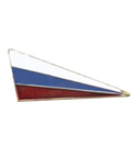 Флажок на берет неуставной (уголок) флаг РФ, малый (металл)
