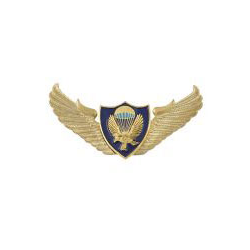Значок Орел ВДВ с парашютом (крылья со щитом)