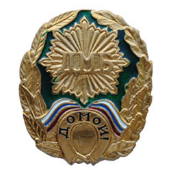 Значок ДМБ Домой!, с подковой (зеленый фон)