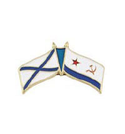 Значок Флажок ВМФ двойной - Андреевский флаг и флаг ВМФ СССР (на пимсе)