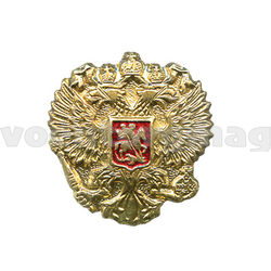 Значок Орел РФ (на закрутке, алюминий)