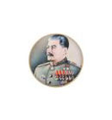 Значок Сталин, круглый (смола, на пимсе)