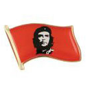 Значок Флажок красный Че Гевара (смола, на пимсе)