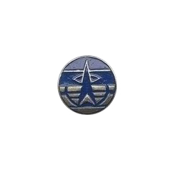 Значок Эмблема Космических войск, круглый (латунь, на пимсе)