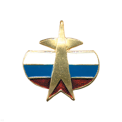 Значок Эмблема ВКС, триколор (25х25мм, на пимсе)