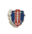 Значок 60 лет службе связи МВД России, малый (заливка смолой, на пимсе)