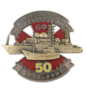 Значок 50 лет соединению разведывательных кораблей БФ, 1957-2007