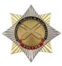 Значок Орден-звезда РВиА (эмблема нового образца), с накладкой