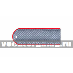 Погоны серо-голубые (красный кант) чистые (Полиция), на рубашку, на пластике (пара)