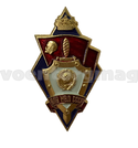 Значок ВПУ МВД СССР, ромб с комсомольским флажком (холодная эмаль)