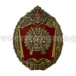 Значок ВИФК, большая эмблема (латунь, горячая эмаль)