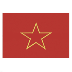 Флаг Красный со звездой 40х60см (однослойный)