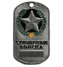 Жетон Сухопутные войска, звезда на черном фоне (эмблема в венке, табло)