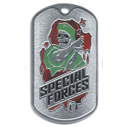 Жетон Specilal forces (скелет в зеленом берете с кинжалом)