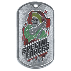 Жетон Specilal forces (скелет в оливковом берете с кинжалом)