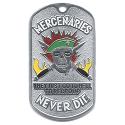 Жетон Mercenaries never die (череп в зеленом берете)