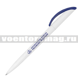 Ручка шариковая пластиковая с символикой Космические войска РФ, чернила синие