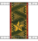 Полотенце махровое Мой генерал (зелено-желто-красное), 75х150 см
