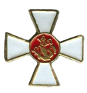 Значок Георгиевский крест, миниатюра (на пимсе, холодная эмаль, литье)