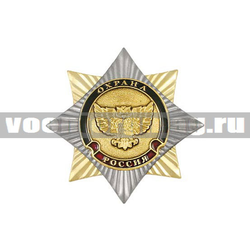 Значок Орден-звезда Охрана (сова), с накладкой