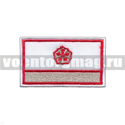 Нашивка Нагрудный знак РЖД (белый) 1 галун 1 звезда (вышитая)