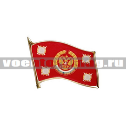 Значок Флажок Служа закону - служим народу (смола, на пимсе)<br>