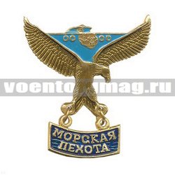 Значок Морская пехота (орел с самолетом и подвеской)