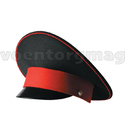 Фуражка с высокой тульей КК (кадетского корпуса) черная с красным околышем и красным кантом, размер 60