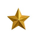Звезда на погоны 13 мм золотая (металл)