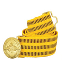 Ремень парадный офицерский ВС желтый шелковый (пряжка с орлом РА)
