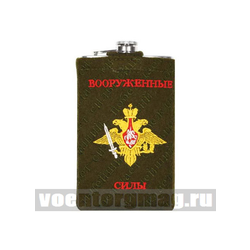 Фляга нерж/ст в вышитом чехле ВС