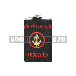 Фляга нерж/ст в вышитом чехле Морская пехота