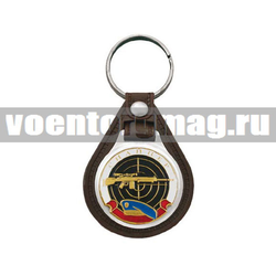 Брелок с эмблемой на виниловой подкладке Снайпер (голубой берет)