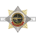 Значок Орден-звезда Войска спецназ Снайпер (оливковый берет), с накладкой