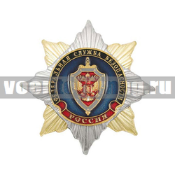 Значок Орден-звезда ФСБ (с накладкой)